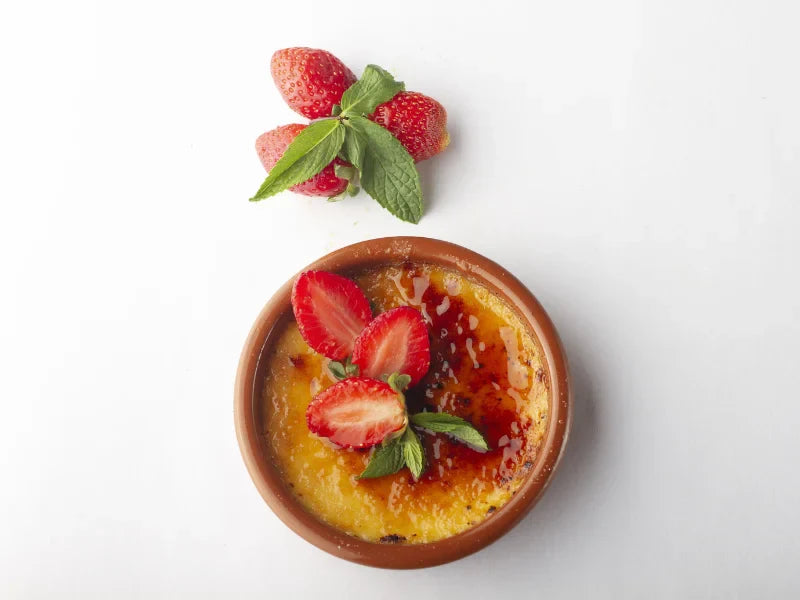 Crème brûlée vanille & fraises