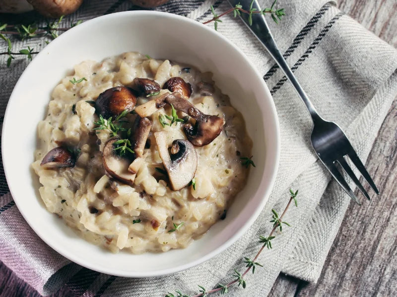 Recette de Risotto crémeux aux champignons