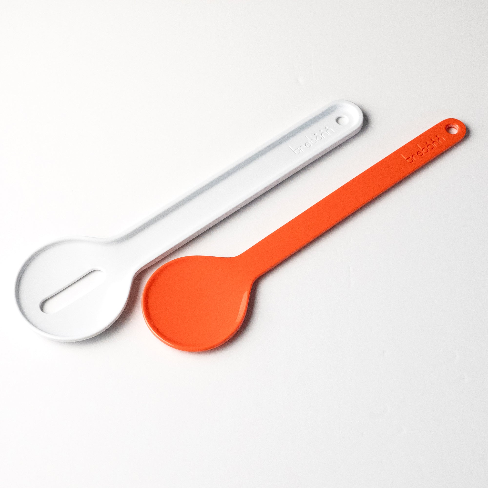 In - Couverts à salade - orange et blanc