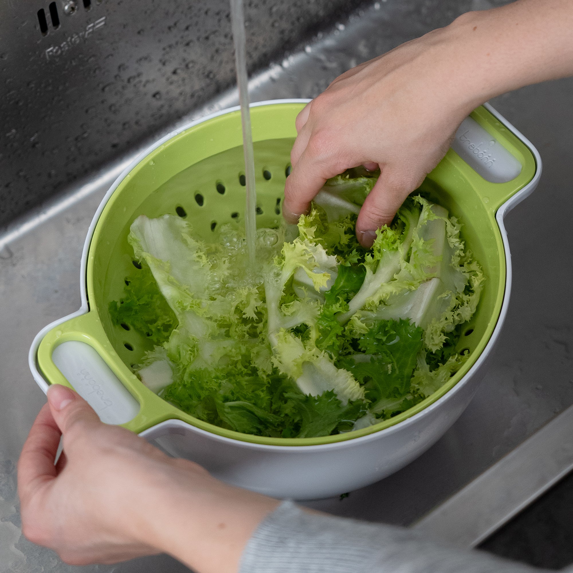 Duo - Passoire et bol - diam 24cm - L - vert