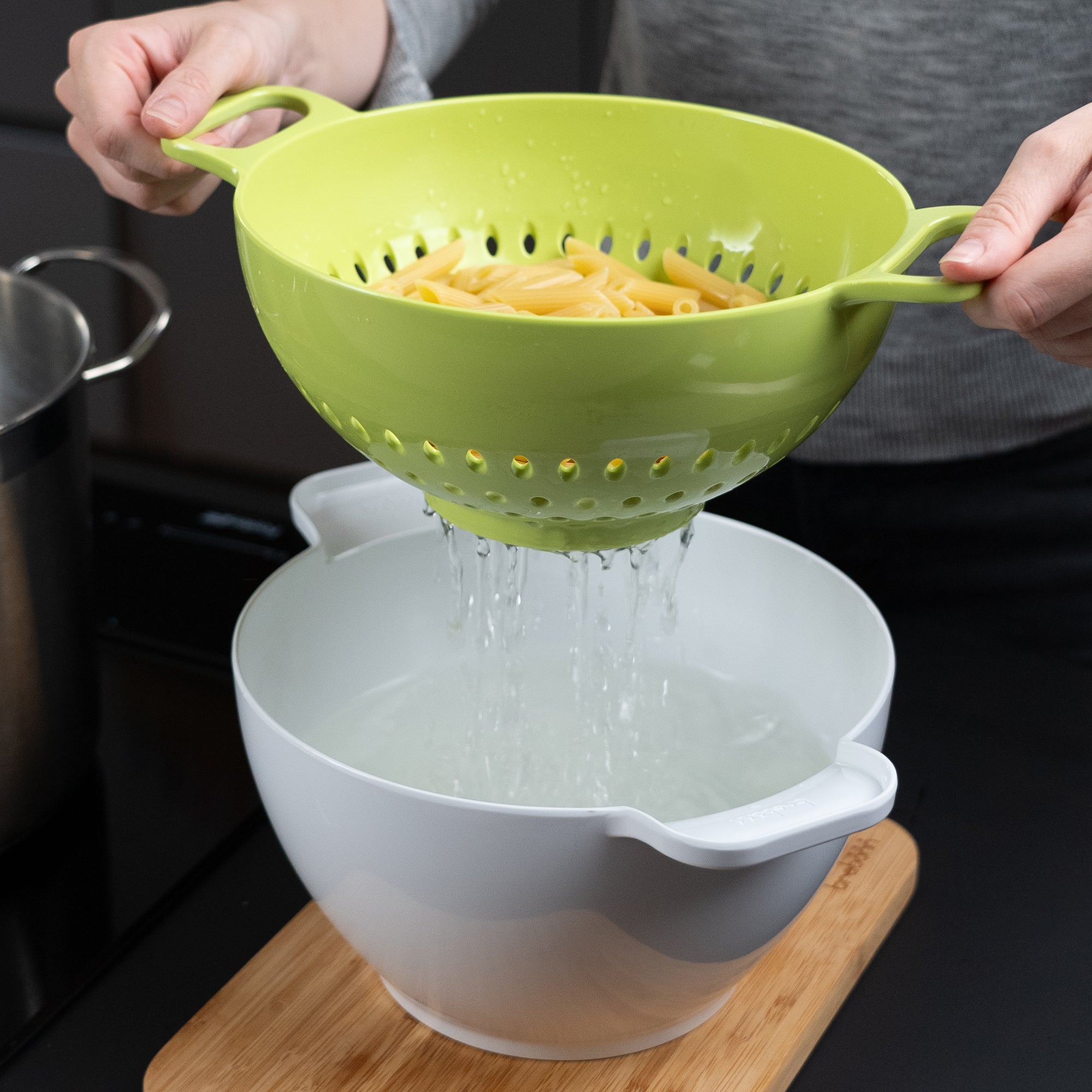 Duo - Passoire et bol - diam 24cm - L - vert