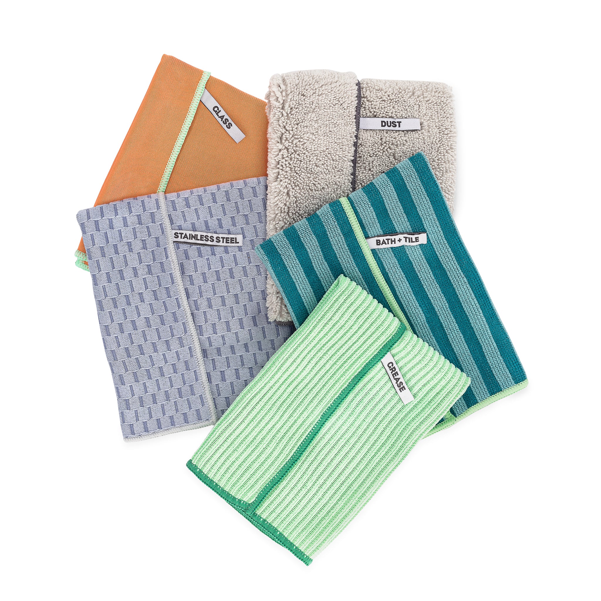 Renew - Set de 5 lingettes nettoyantes en microfibre recyclée