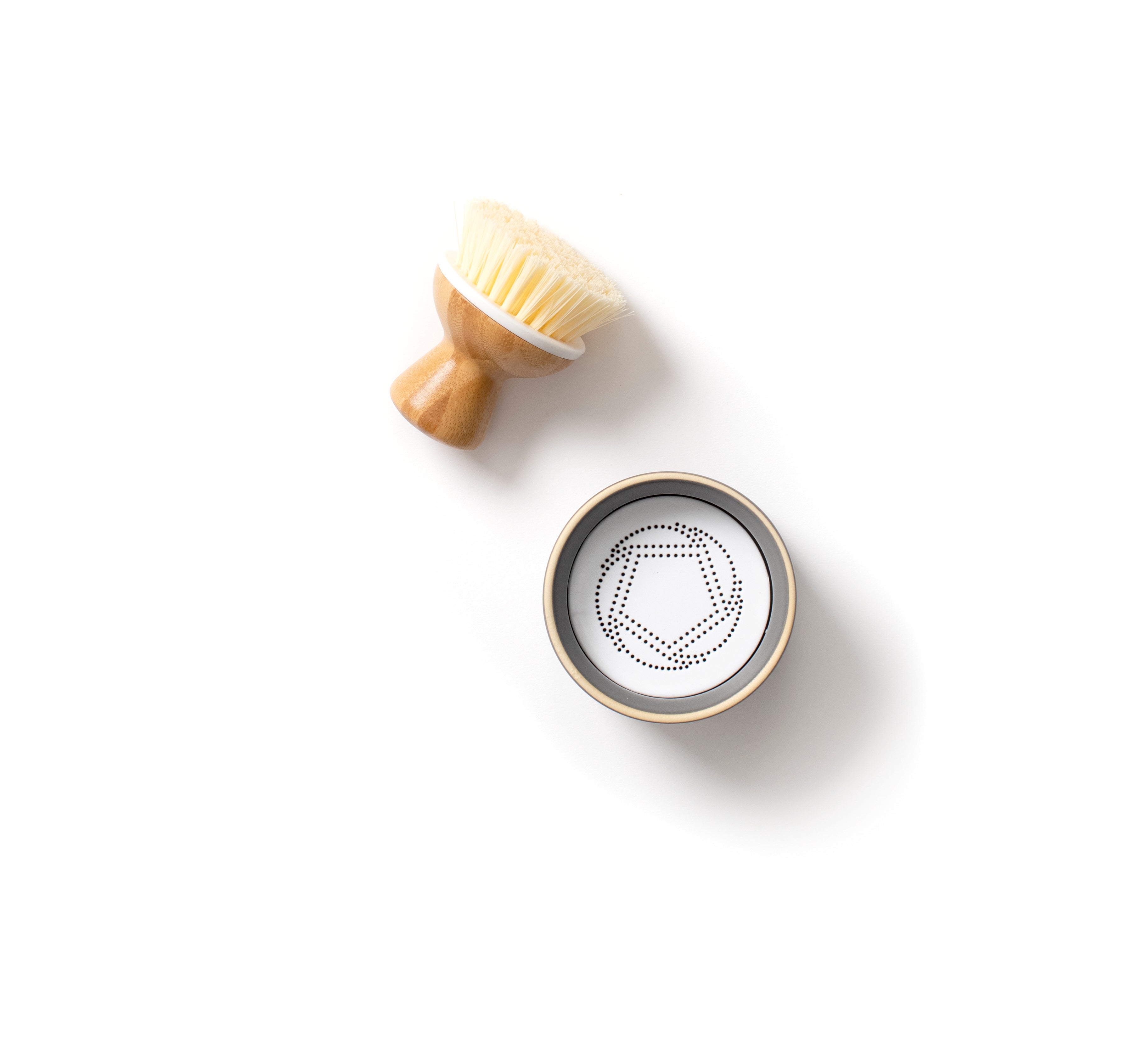 Bubble Up Set - Brossette à vaisselle + porte-savon en céramique.