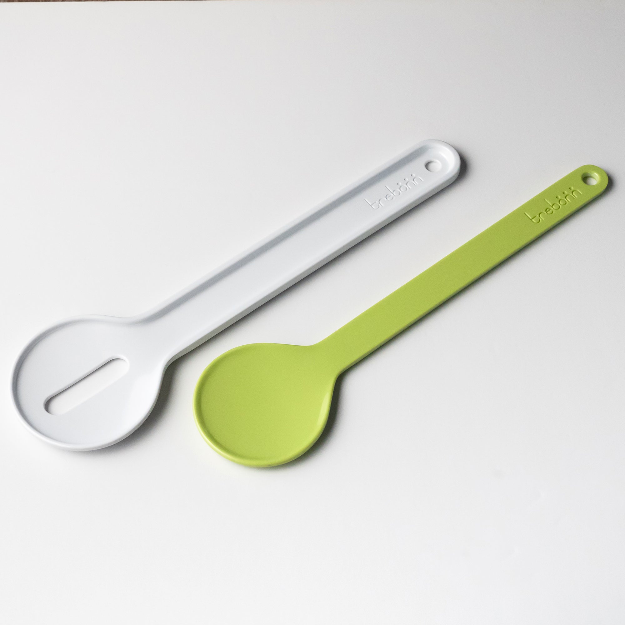 In - Couverts à salade - vert et blanc