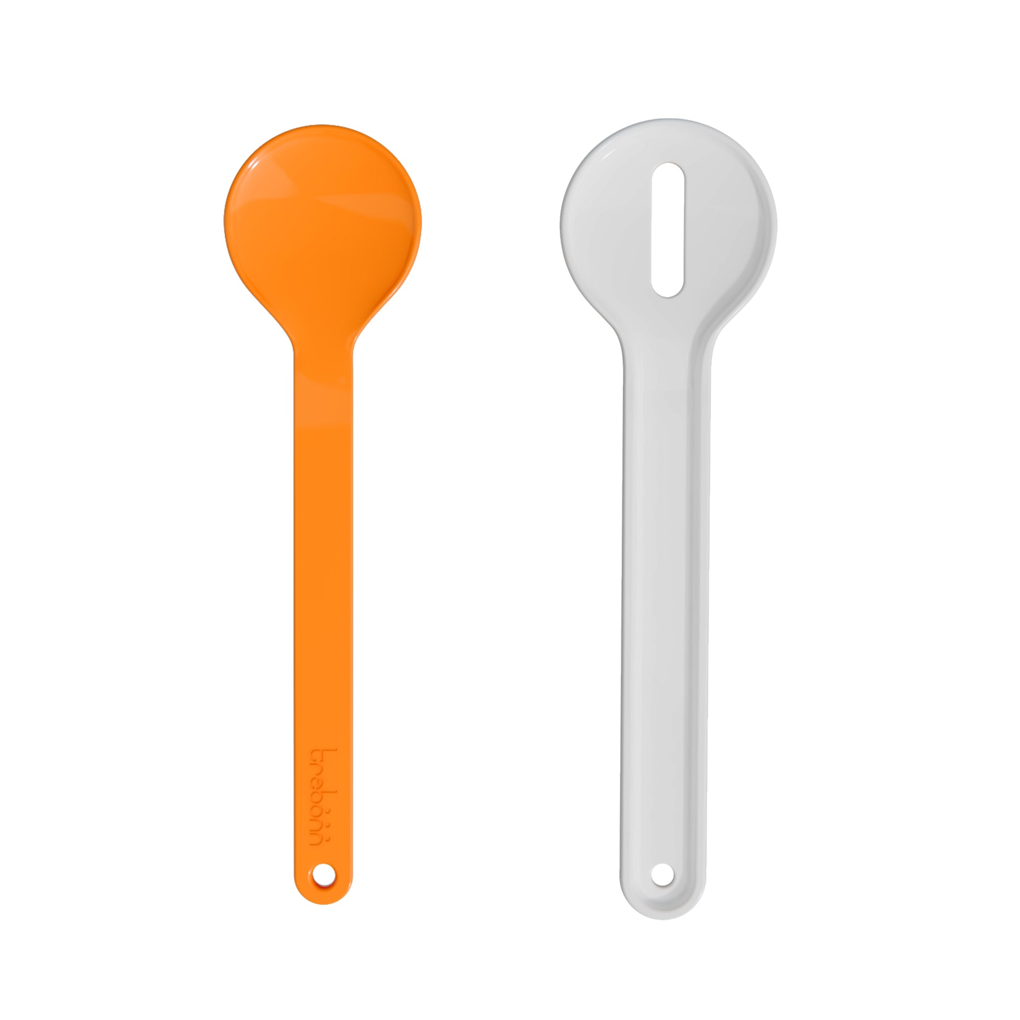 In - Couverts à salade - orange et blanc
