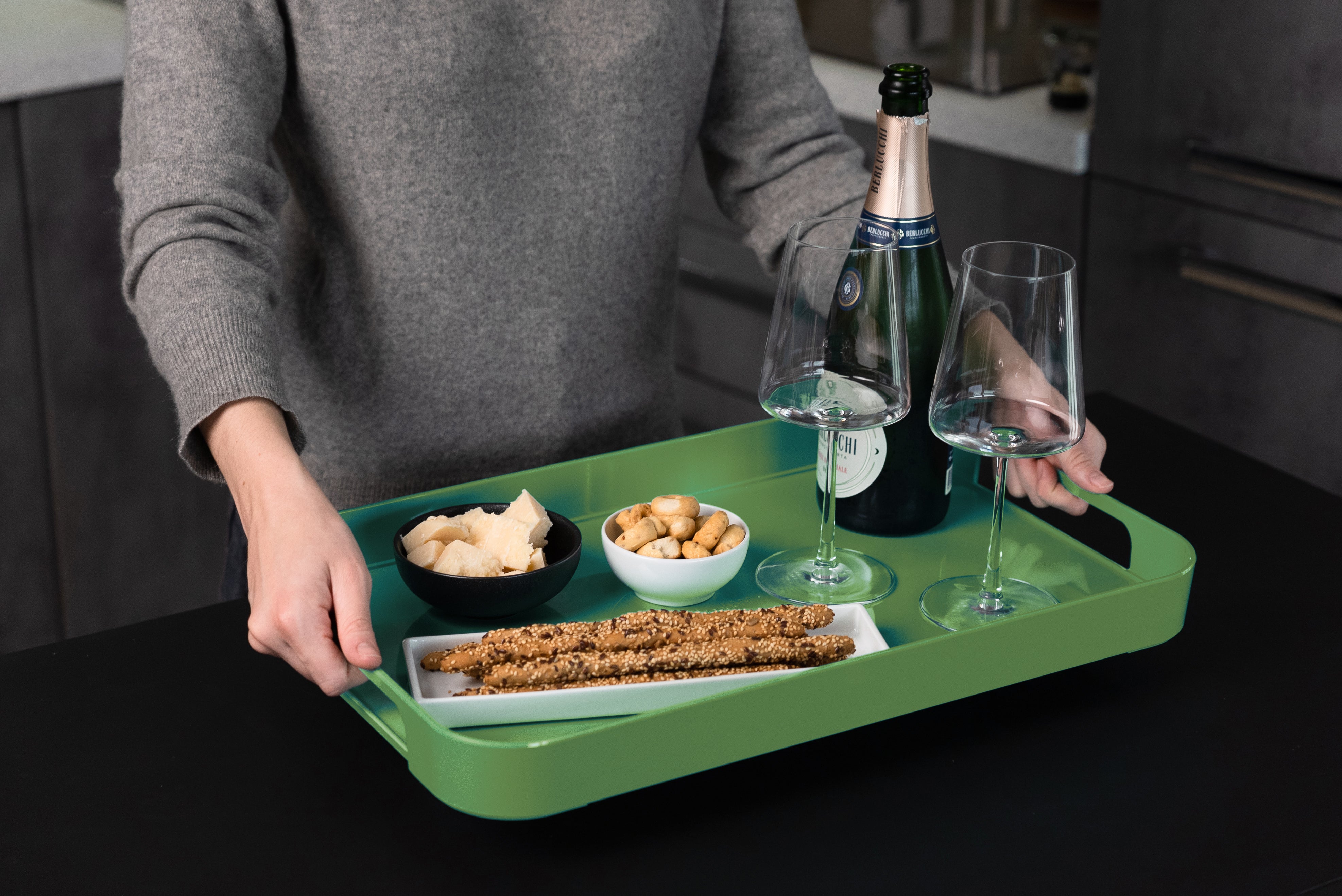 Pile - Plateau XL - 51x33cm - vert
