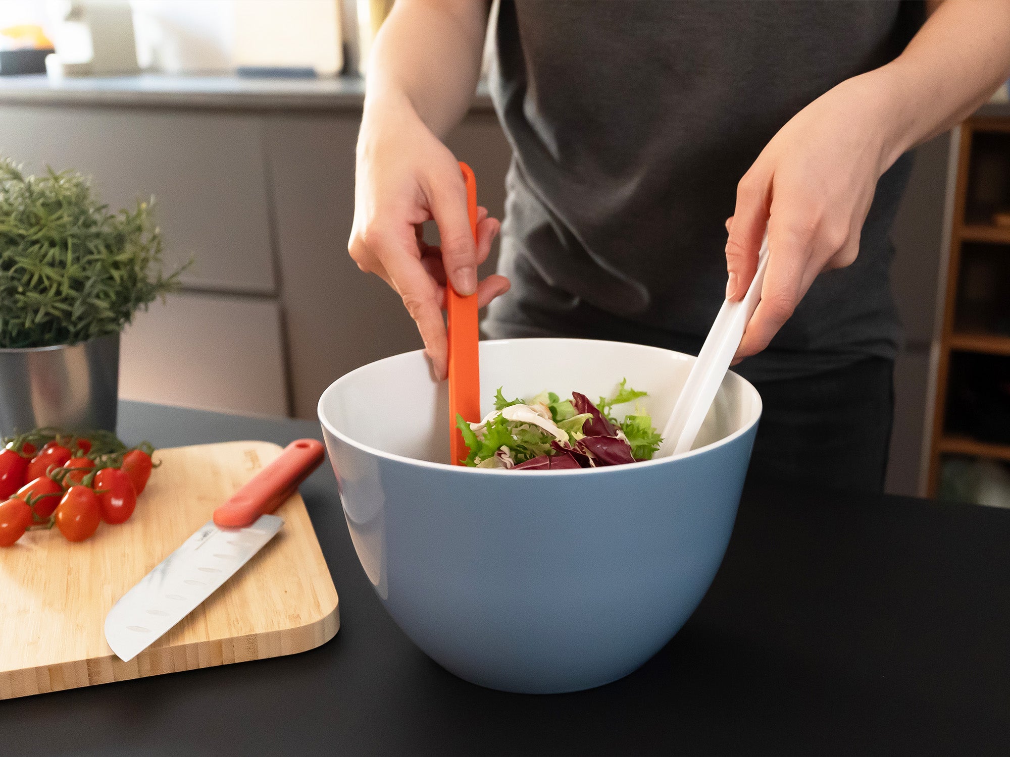 Pile - bol saladier empilable - diam 22cm - s - bleu nordique