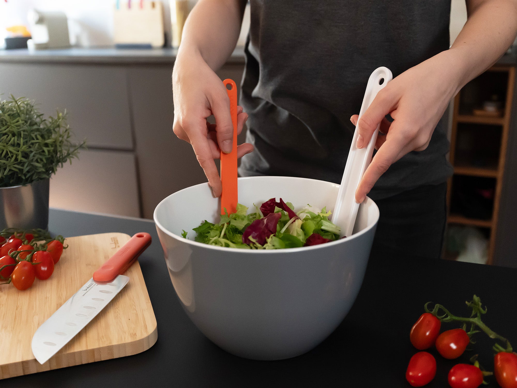 Pile - bol saladier empilable - diam 22cm - s - gris