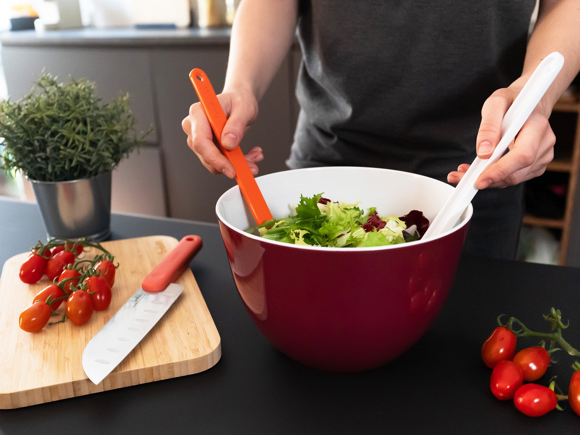 Pile - bol saladier empilable - diam 22cm - s - cerise