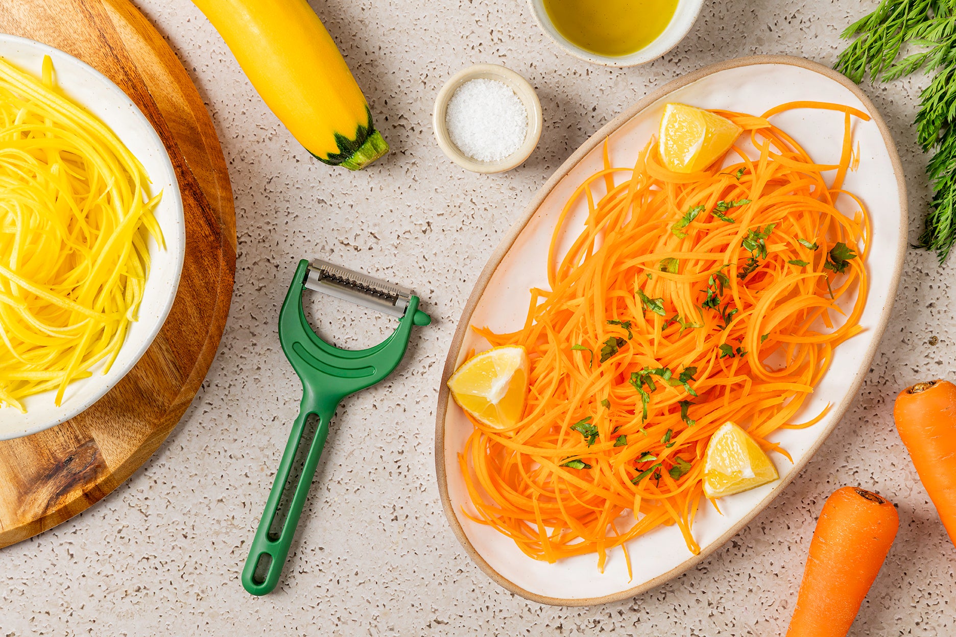 Eplucheur rasoir lame julienne - vert