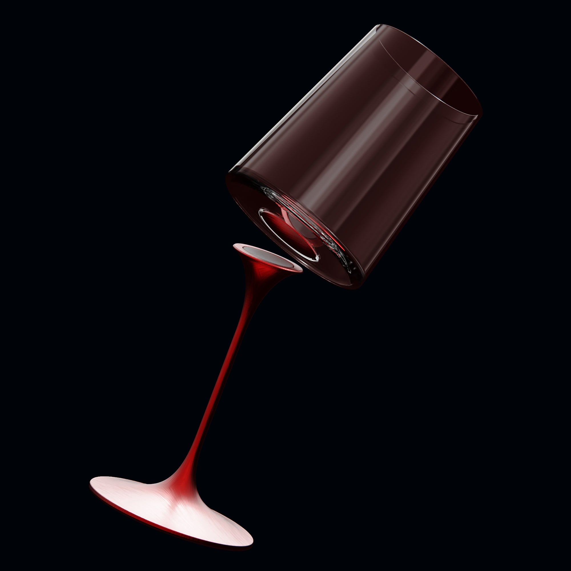 Splitglass - Pied métal - rouge