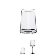 Splitglass - Set 2 verres à eau / vin blanc - noir