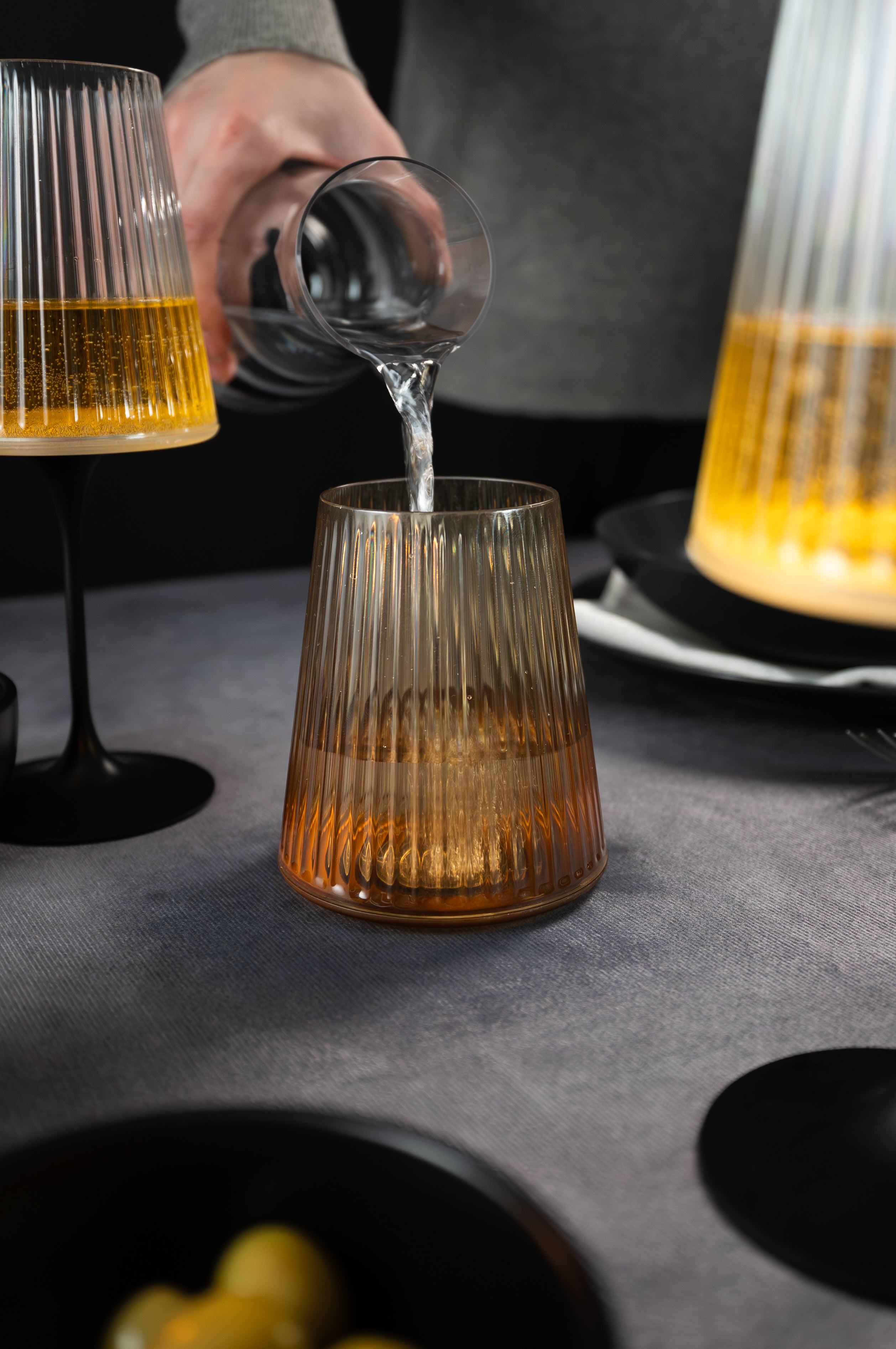 SplitGlass Easy - Verre à eau / vin rouge - ambre