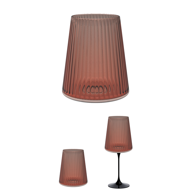 SplitGlass Easy - Verre à eau / vin rouge - rouge