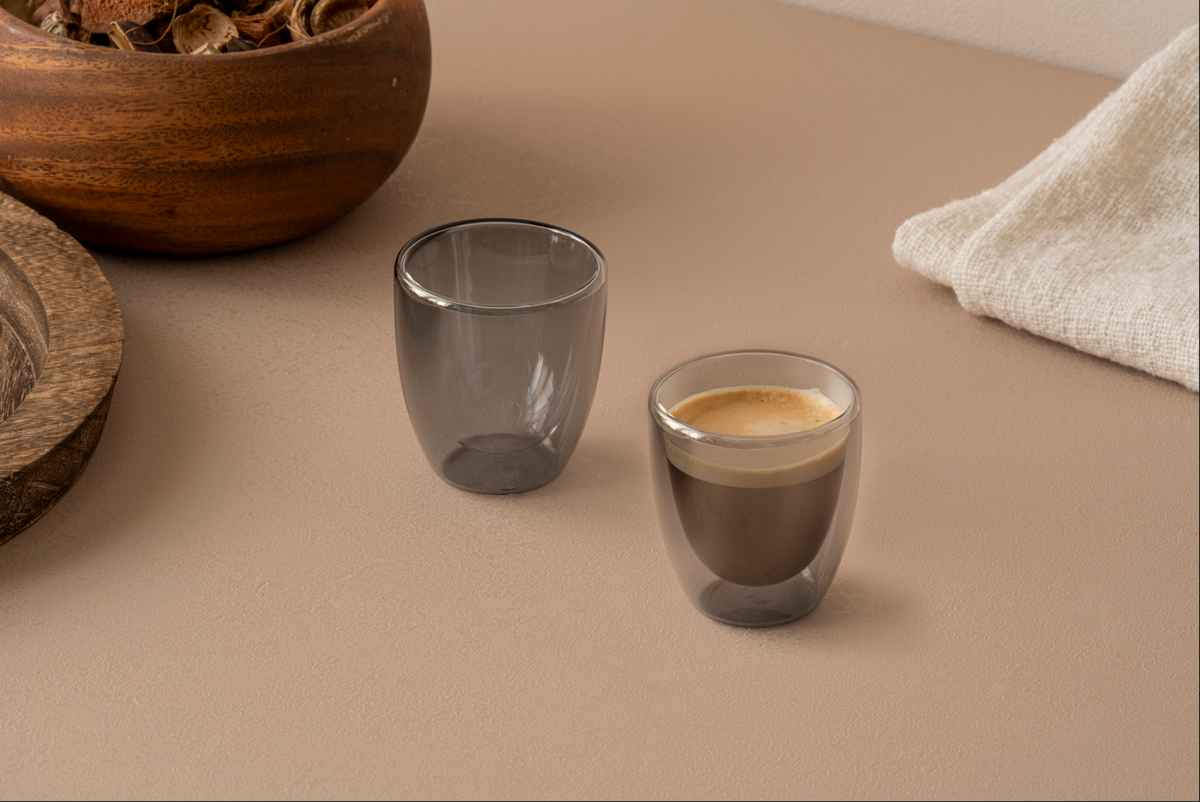 Set 2 tasses expresso double paroi 80 ml