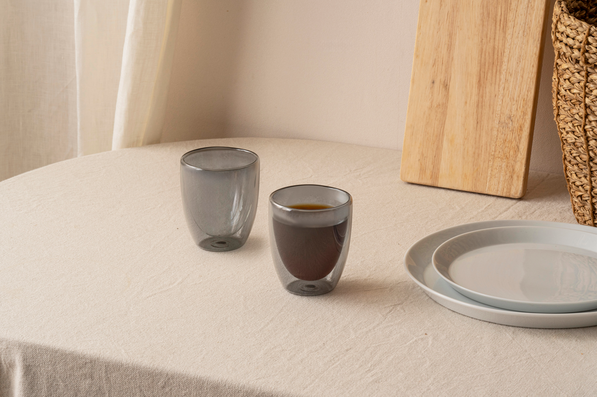 Set 2 tasses café double paroi 250 ml