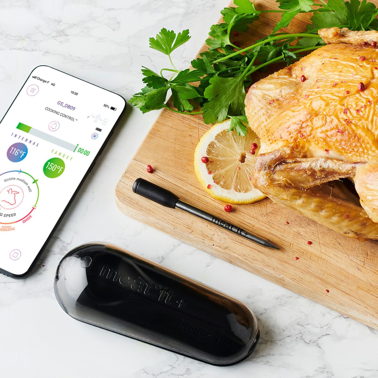 Thermomètre de cuisine - connecté - sans fil bluetooth - meat°it+