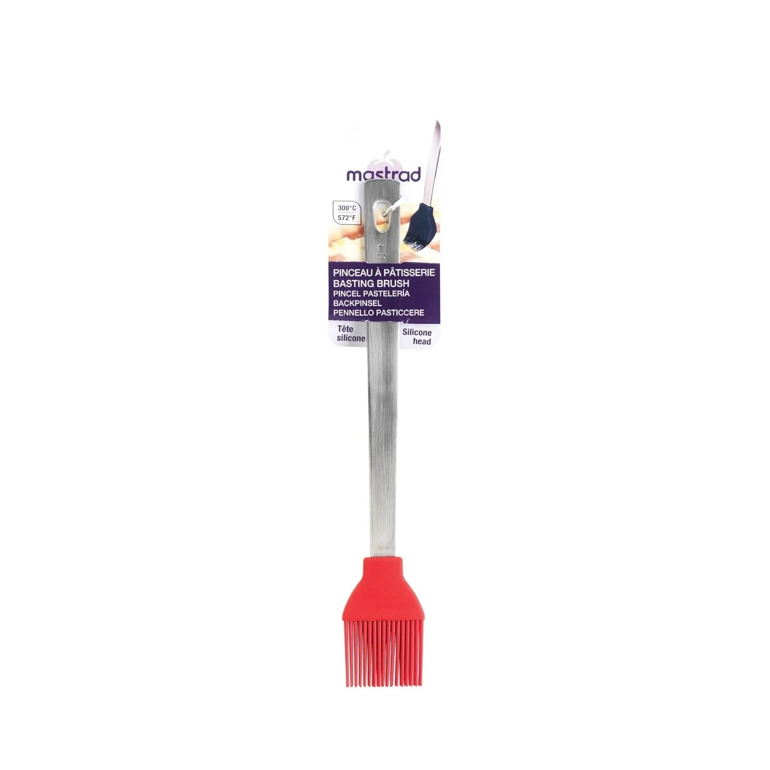 pinceau inox silicone mastrad rouge