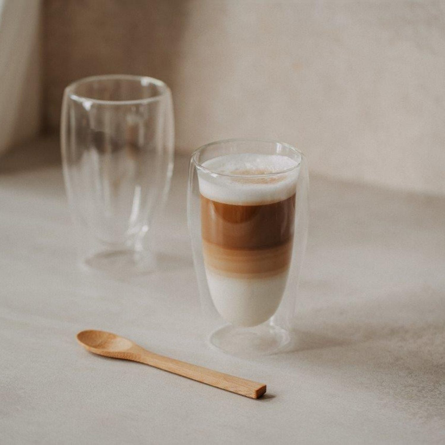 Verres double paroi latte