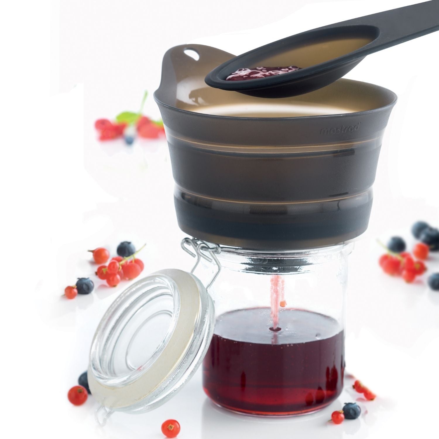 entonnoir filtrant pliable jus confiture 