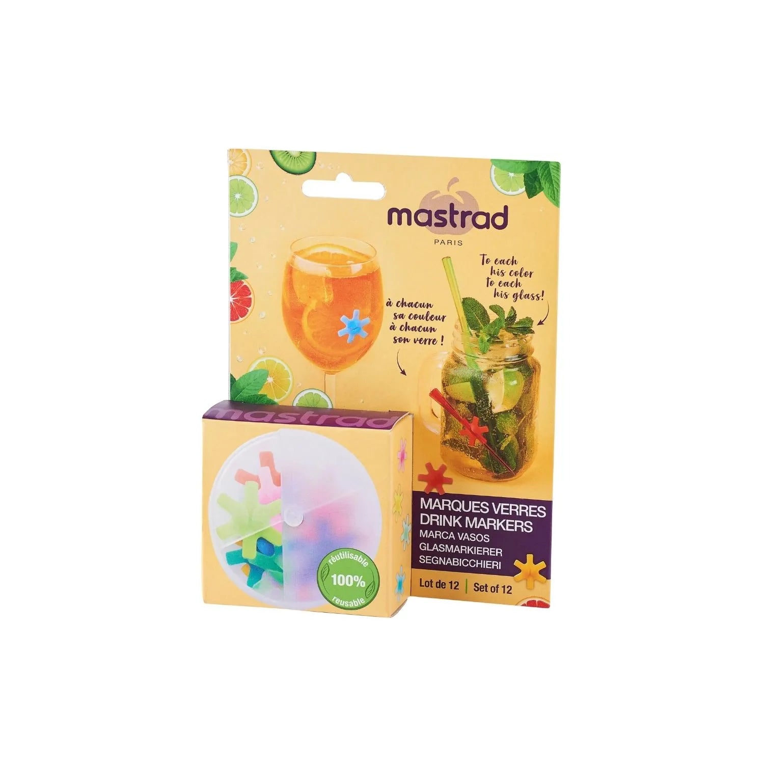 marque verre silicone multicolores F01039