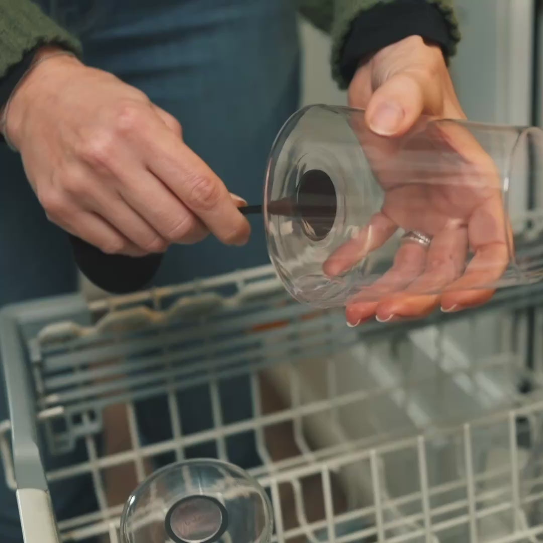 Charger la vidéo : Splitglass - Set 2 verres à eau / vin blanc - noir