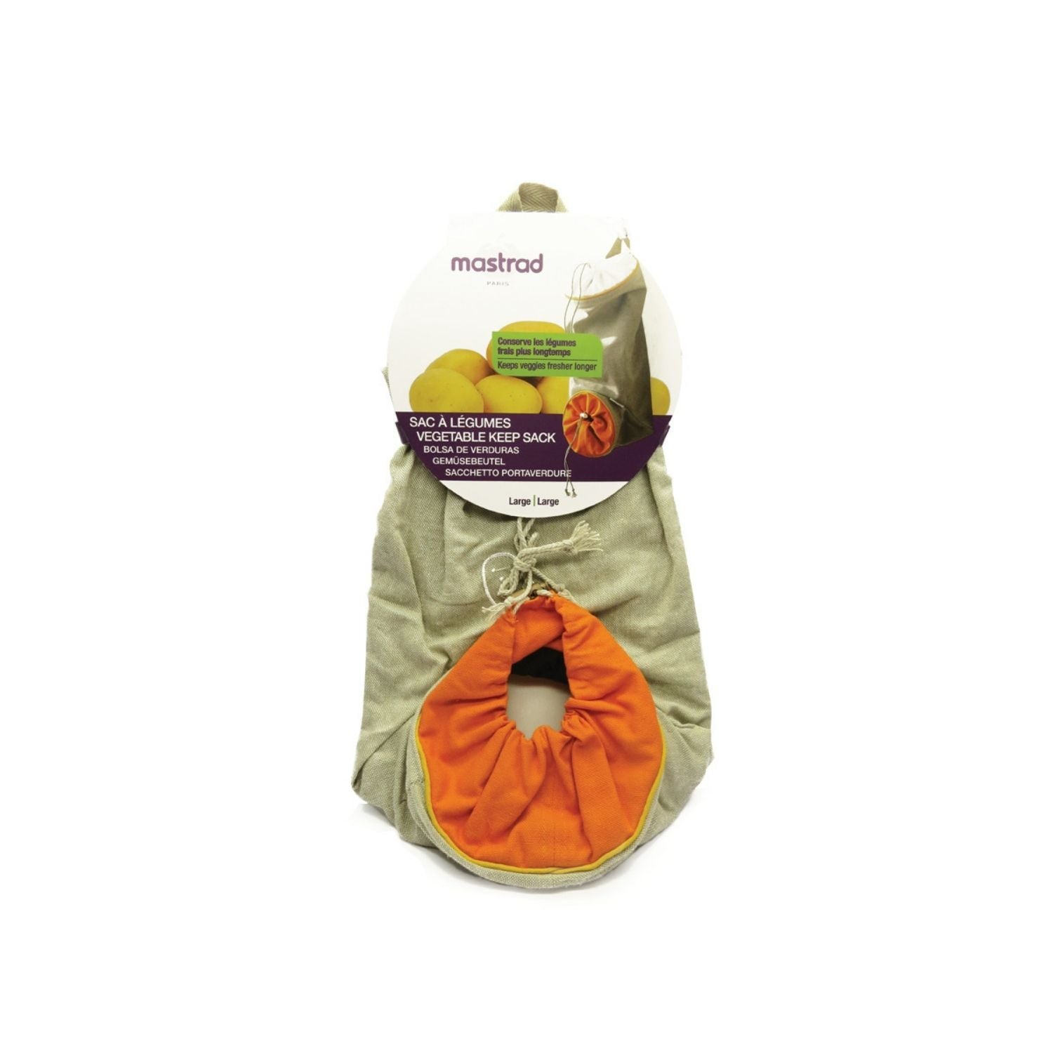 sac conservation pomme de terre grande taille orange