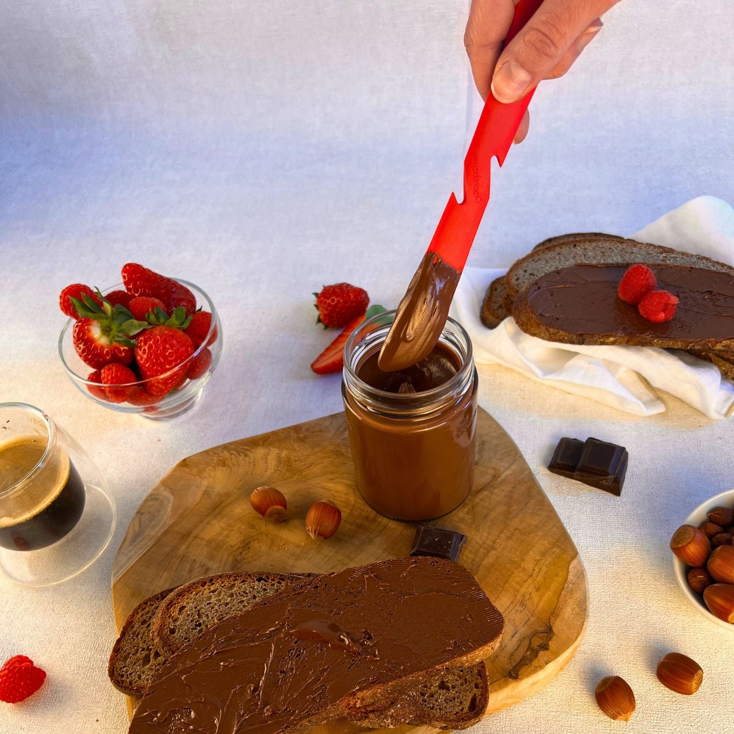 Tartineur silicone - rouge